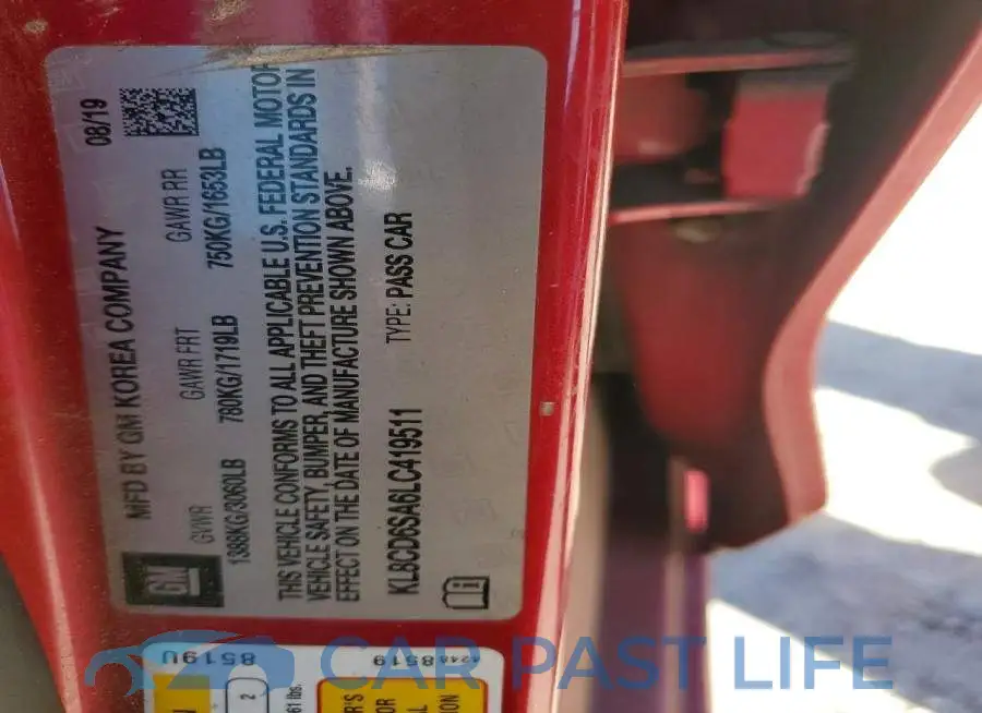 KL8CD6SA6LC419511# 12