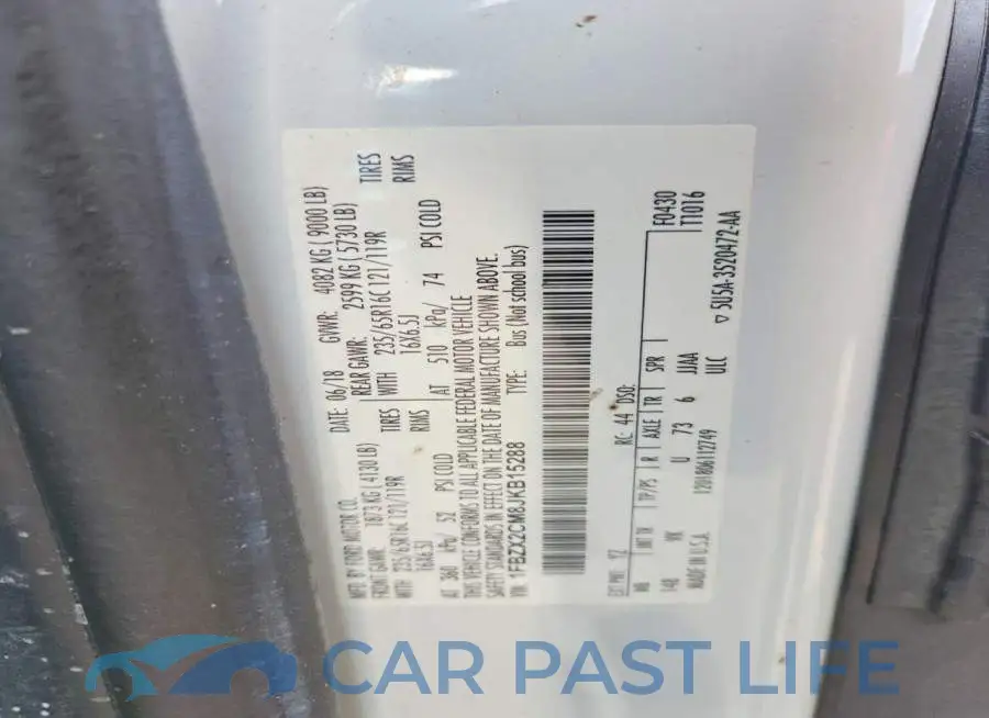 1FBZX2CM8JKB15288# 13