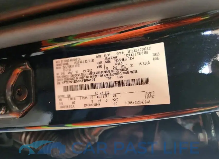 1FTEW1E56KFB84195# 12