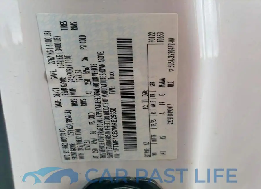 1FTMF1CB7MKE25650# 12