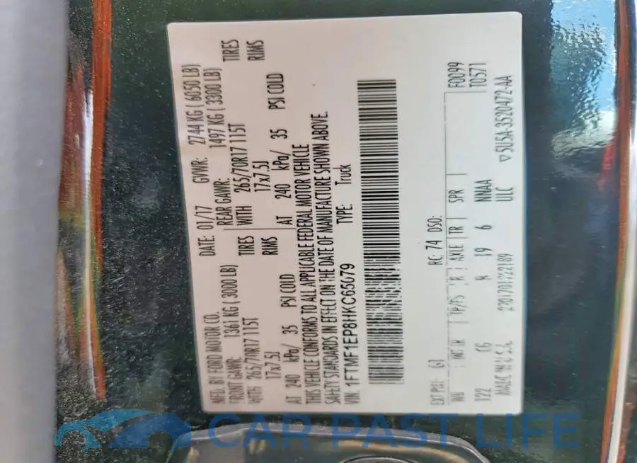 1FTMF1EP8HKC65079# 12