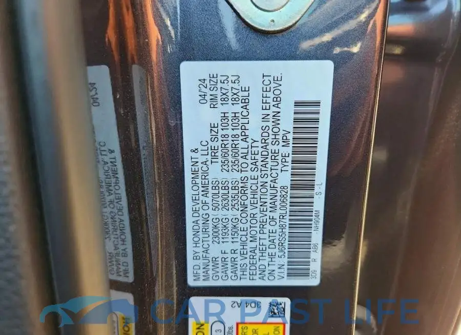 5J6RS5H87RL006828# 13