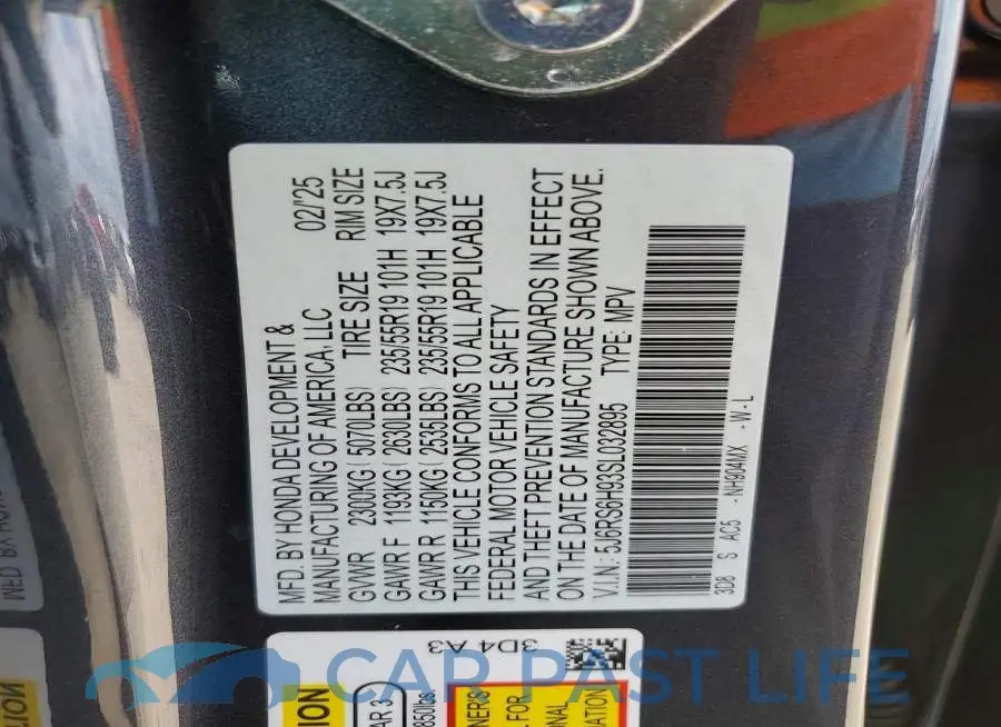 5J6RS6H93SL032895# 13