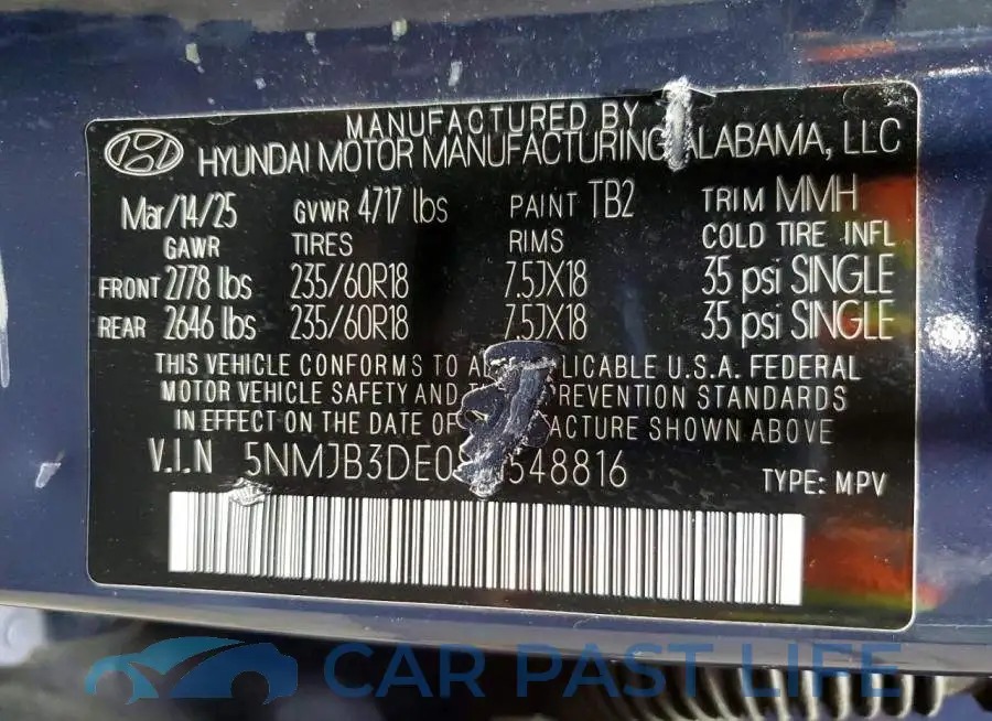 5NMJB3DE0SH548816# 13