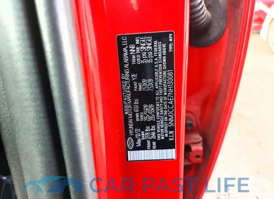 5NMJCCAE7NH130081# 14