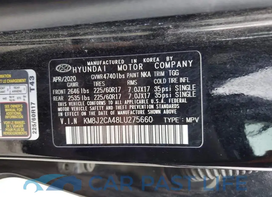 KM8J2CA48LU275660# 13