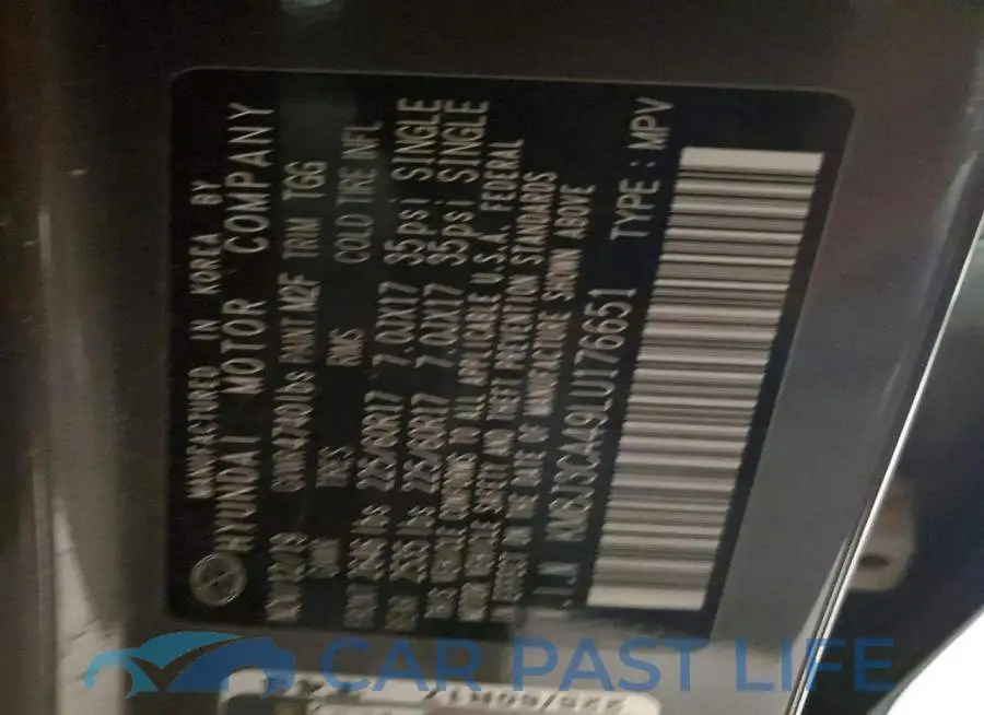 KM8J3CA49LU176651# 13