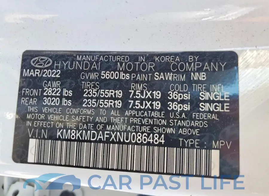 KM8KMDAFXNU086484# 12