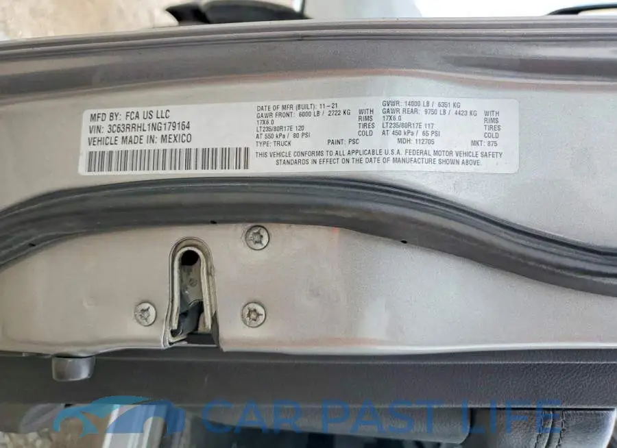 3C63RRHL1NG179164# 12