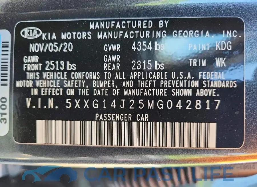 5XXG14J25MG042817# 13