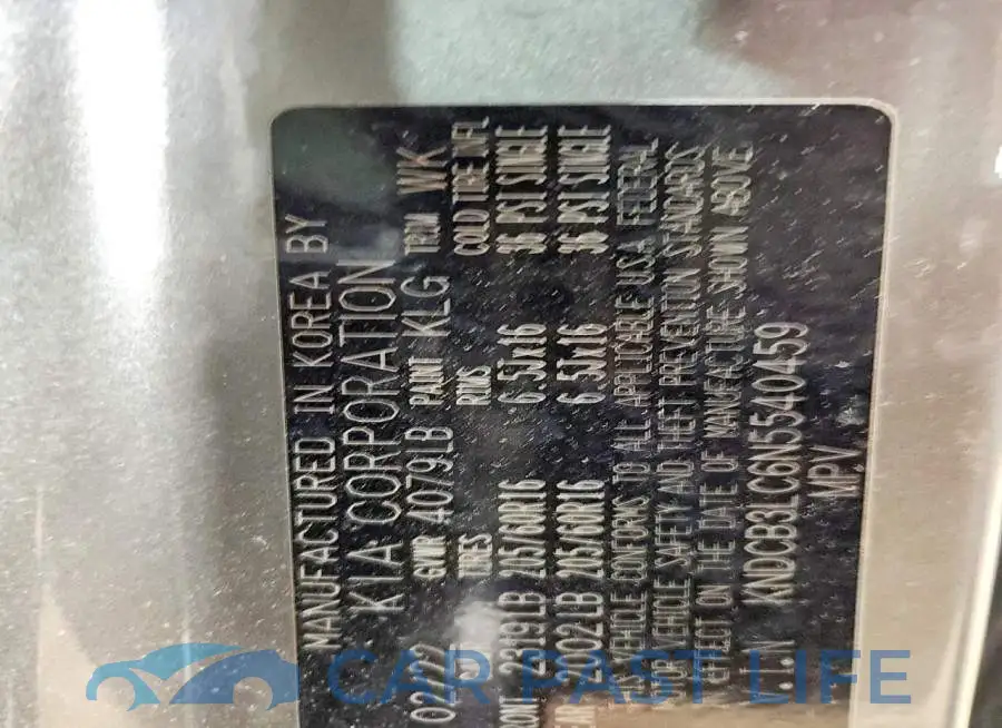 KNDCB3LC6N5540459# 14