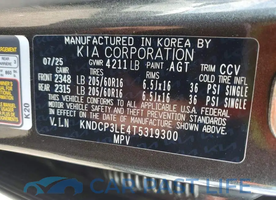 KNDCP3LE4T5319300# 13