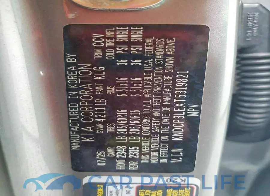KNDCP3LEXT5319821# 13