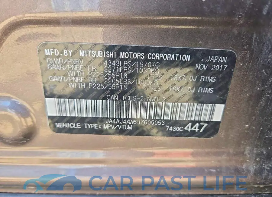 JA4AJ4AW5JZ605053# 13