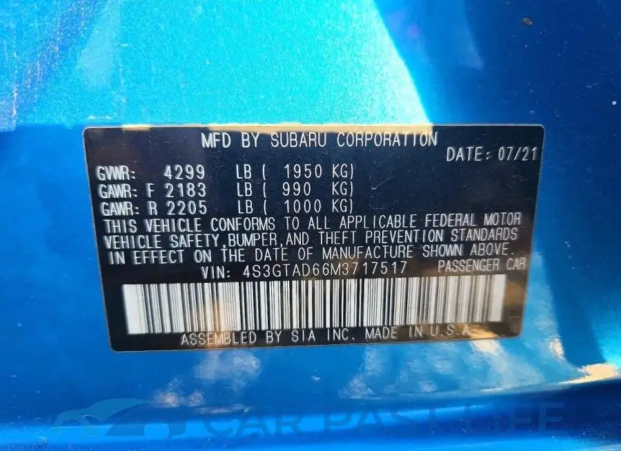 4S3GTAD66M3717517# 12