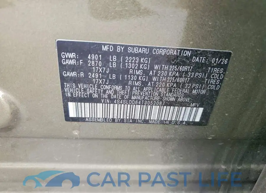 4S4SLDD64T3052087# 13