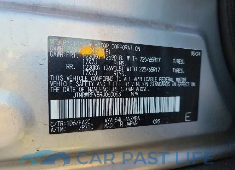JTMRWRFV8RJ060063# 13
