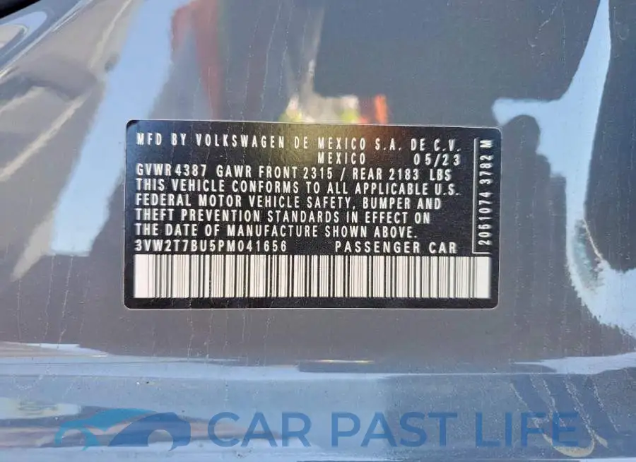 3VW2T7BU5PM041656# 12