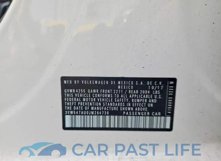 3VW547AU0JM264738# 12