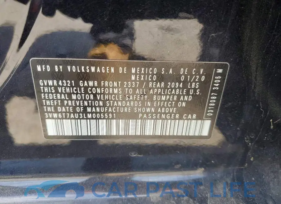 3VW6T7AU3LM005591# 12