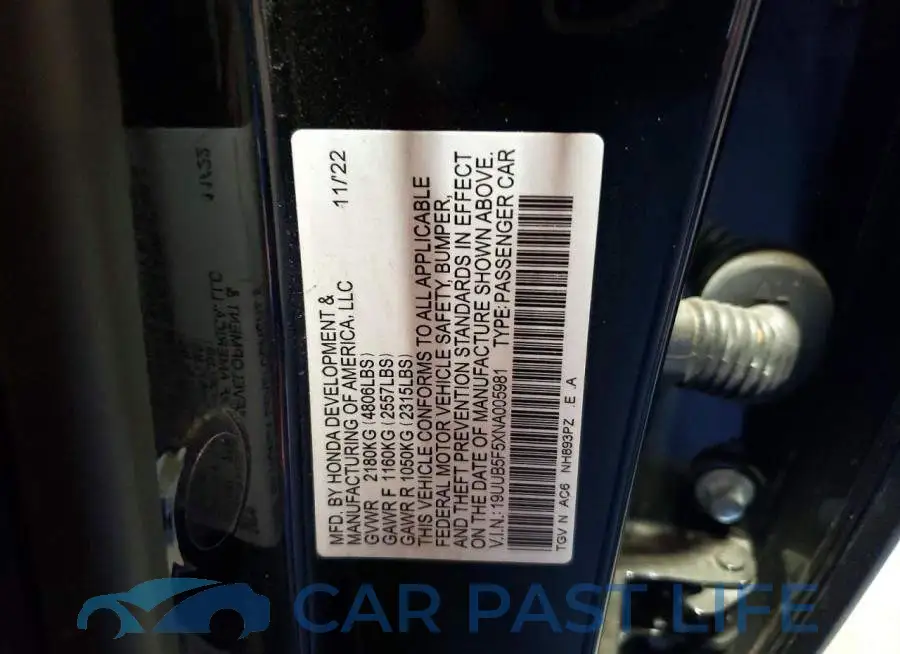 19UUB5F5XNA005981# 12