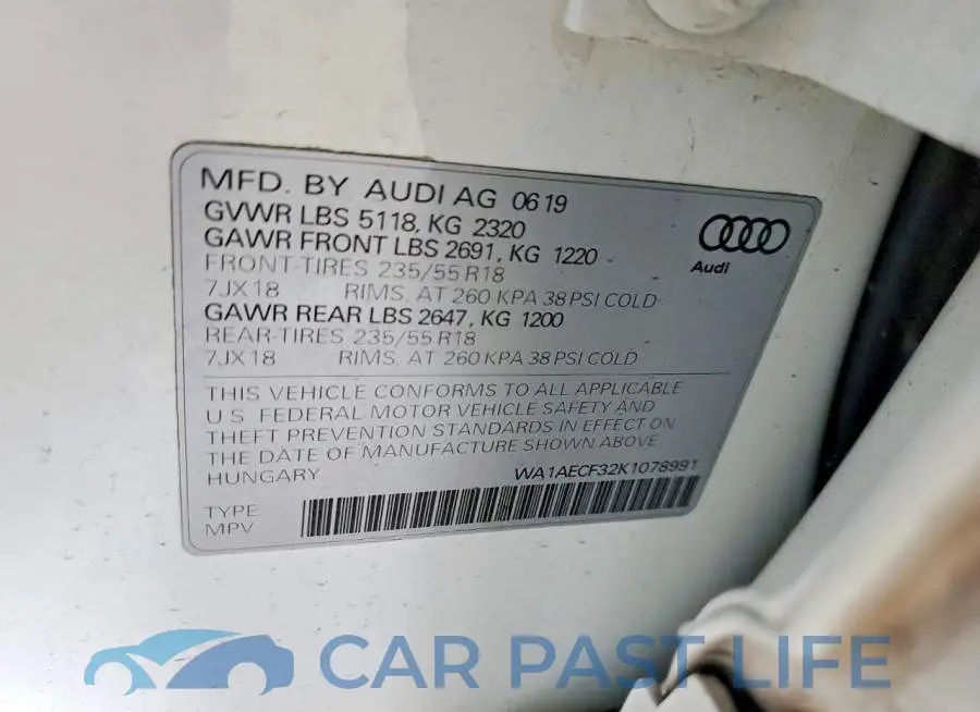 WA1AECF32K1078991# 12