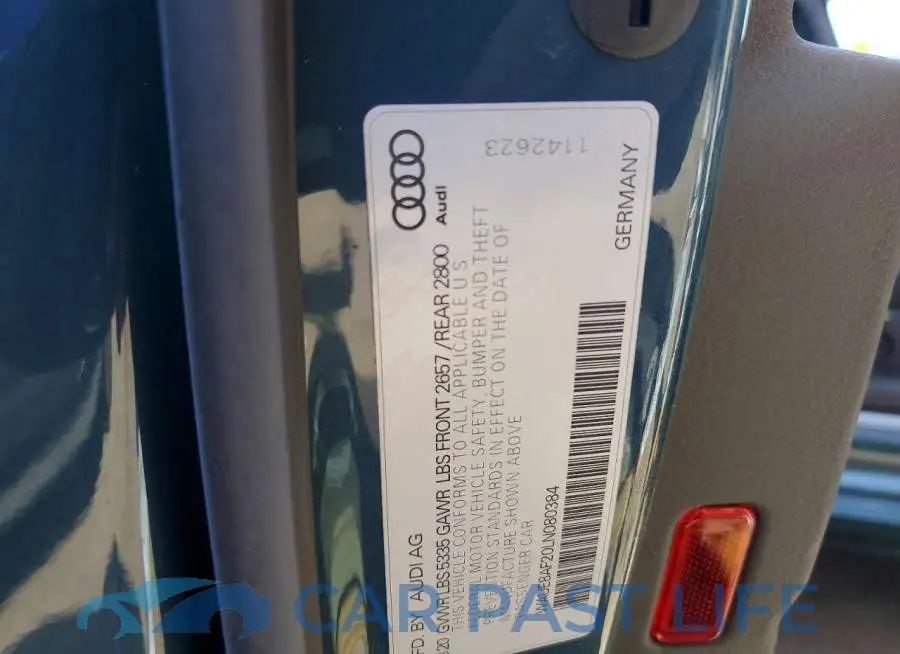 WAUE8AF20LN080384# 12