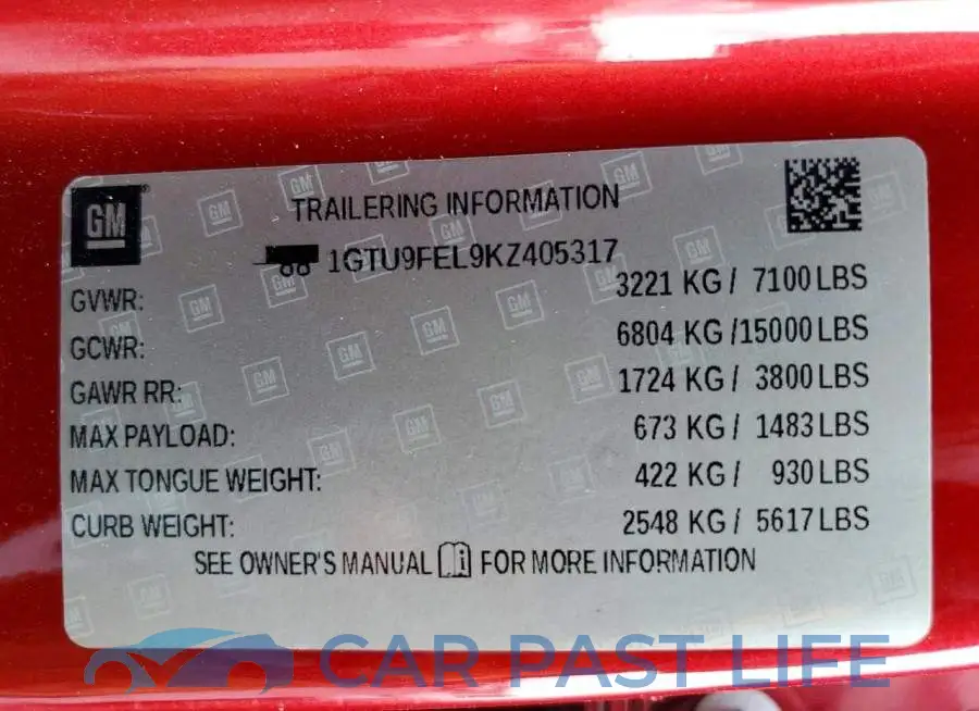 1GTU9FEL9KZ405317# 13