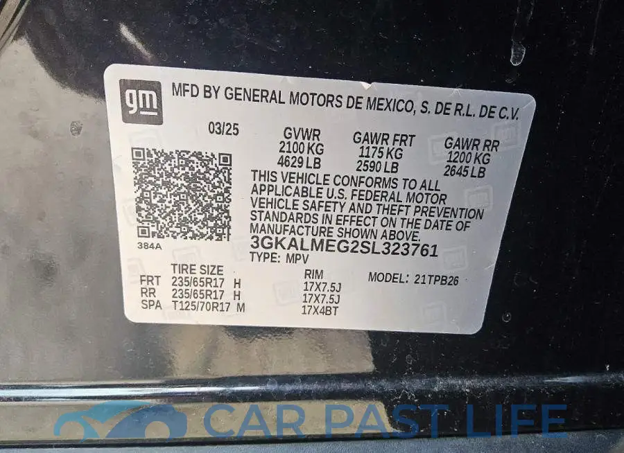 3GKALMEG2SL323761# 13