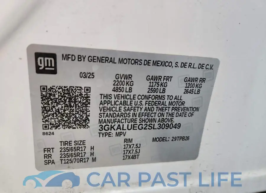 3GKALUEG2SL309049# 14