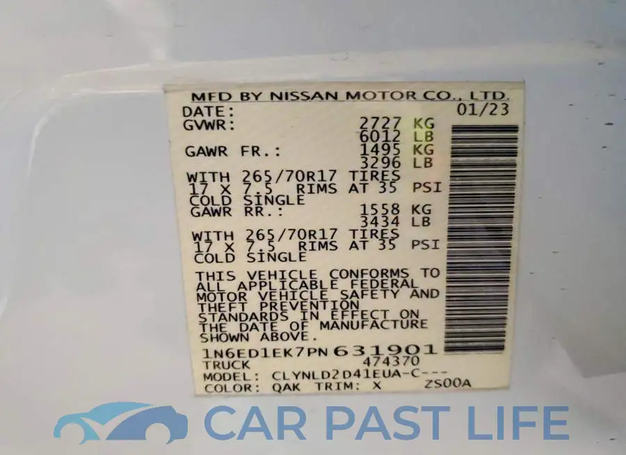 1N6ED1EK7PN631901# 12