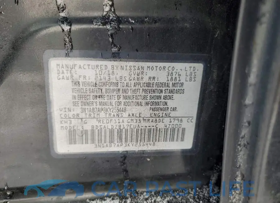 3N1AB7AP3KY255448# 12