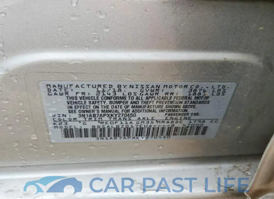 3N1AB7APXKY270450# 12