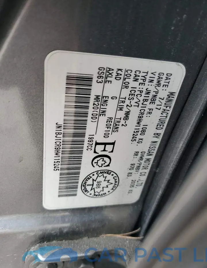 JN1BJ1CR9HW115245# 13