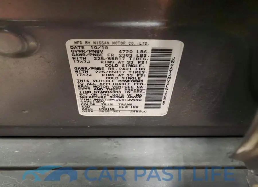 JN8AT2MV0LW120562# 13