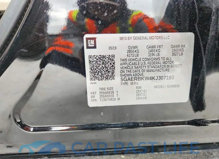 5GAERBKW4KJ307193# 13
