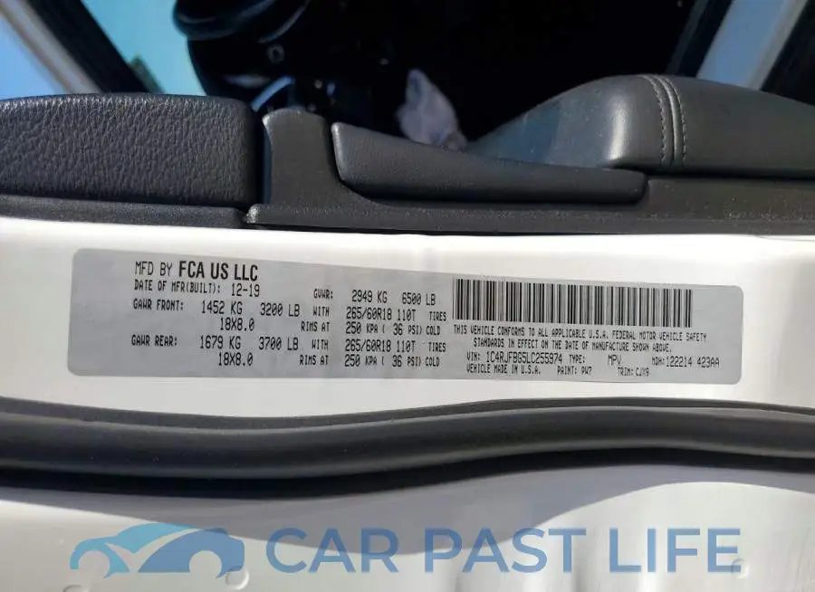 1C4RJFBG5LC255974# 12