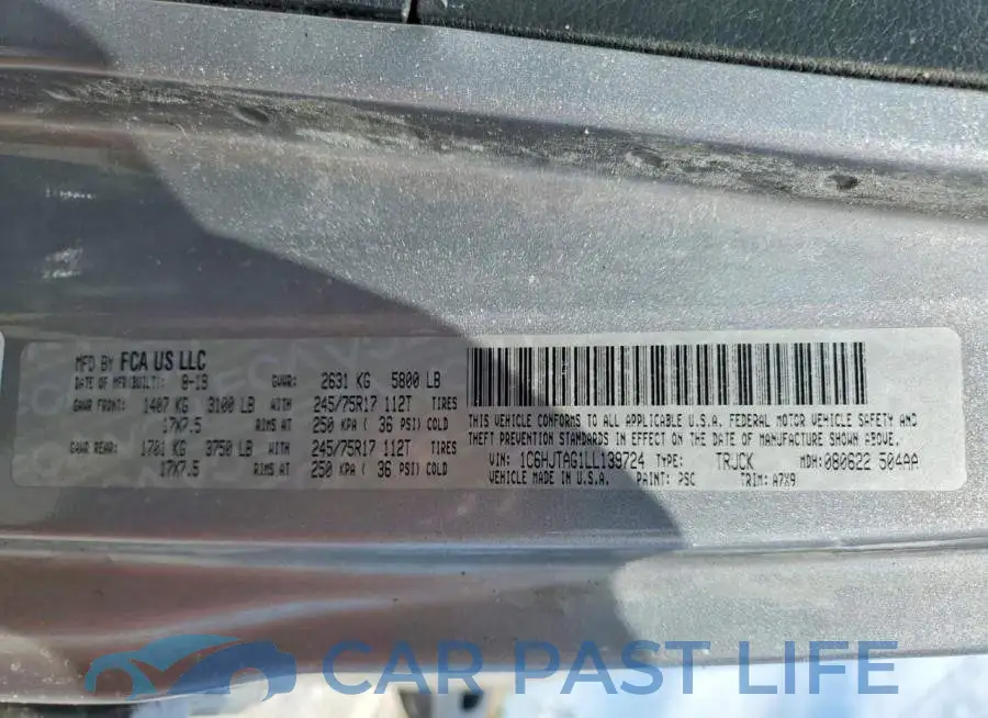 1C6HJTAG1LL139724# 12