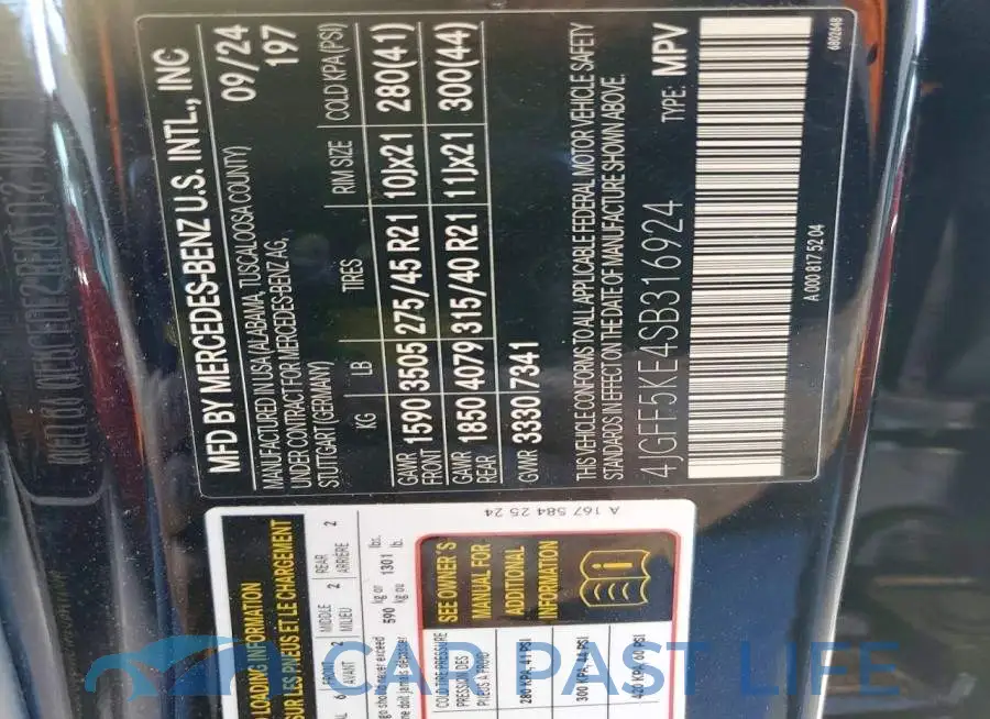 4JGFF5KE4SB316924# 13