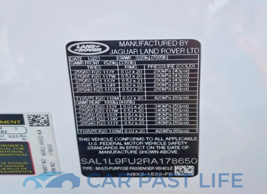 SAL1L9FU2RA178650# 13