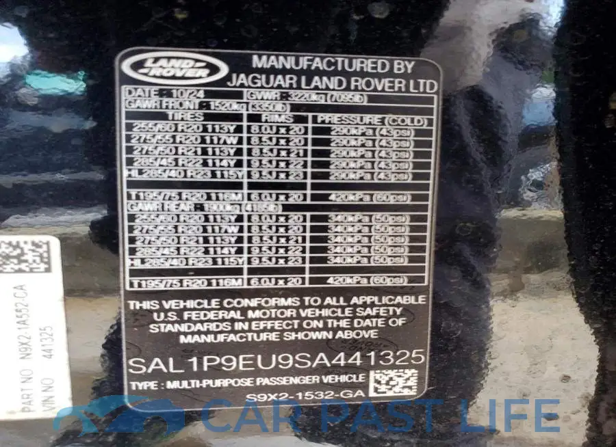 SAL1P9EU9SA441325# 12