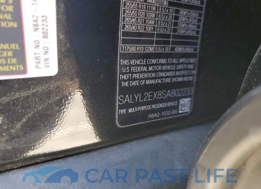 SALYL2EX8SA802233# 14