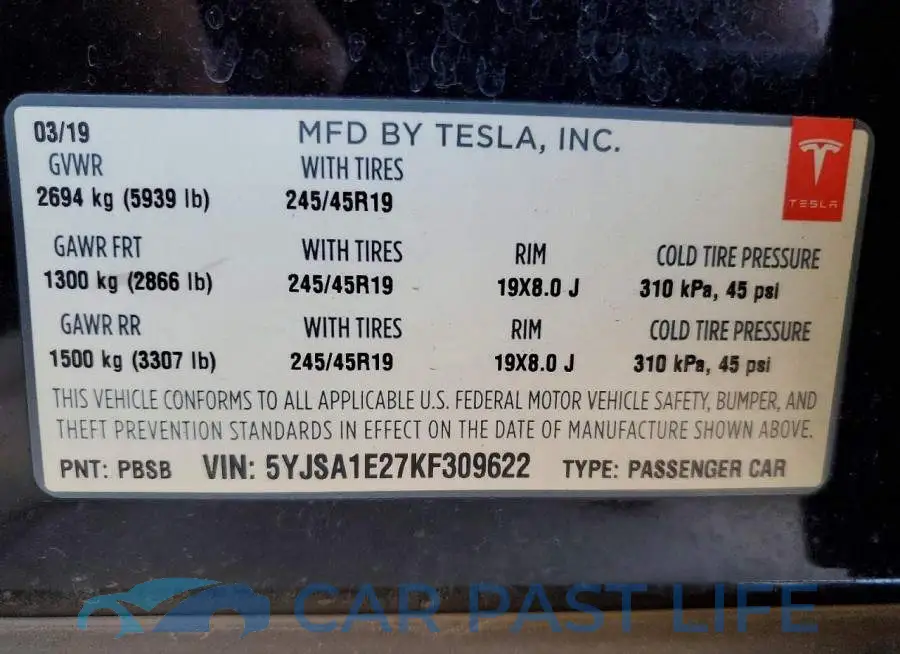 5YJSA1E27KF309622# 12