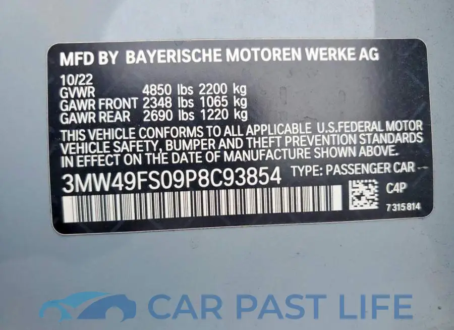 3MW49FS09P8C93854# 13