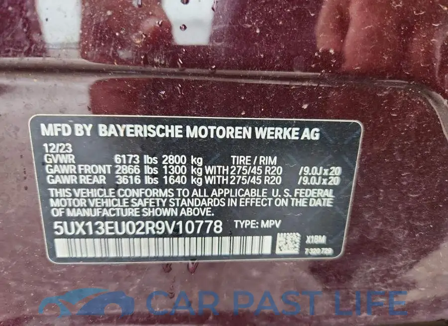 5UX13EU02R9V10778# 13