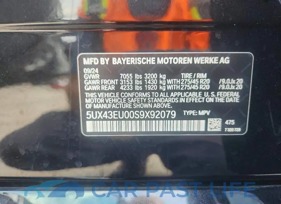 5UX43EU00S9X92079# 14