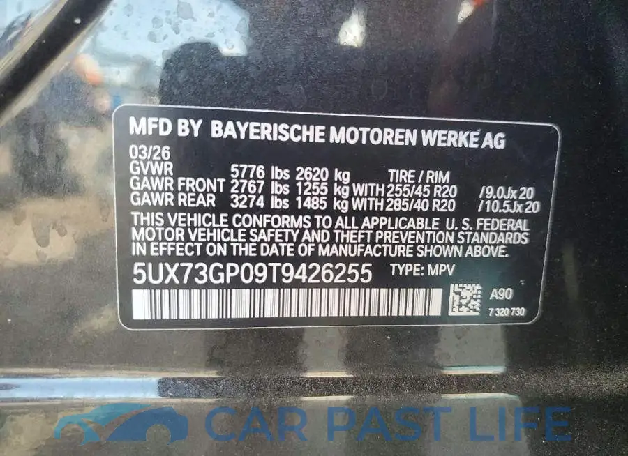 5UX73GP09T9426255# 13