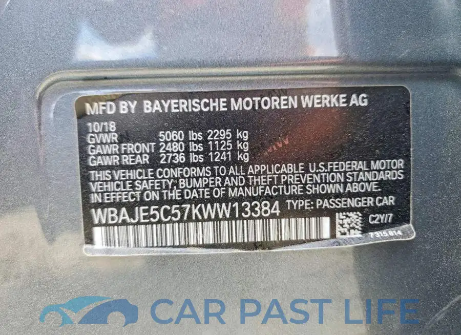 WBAJE5C57KWW13384# 12