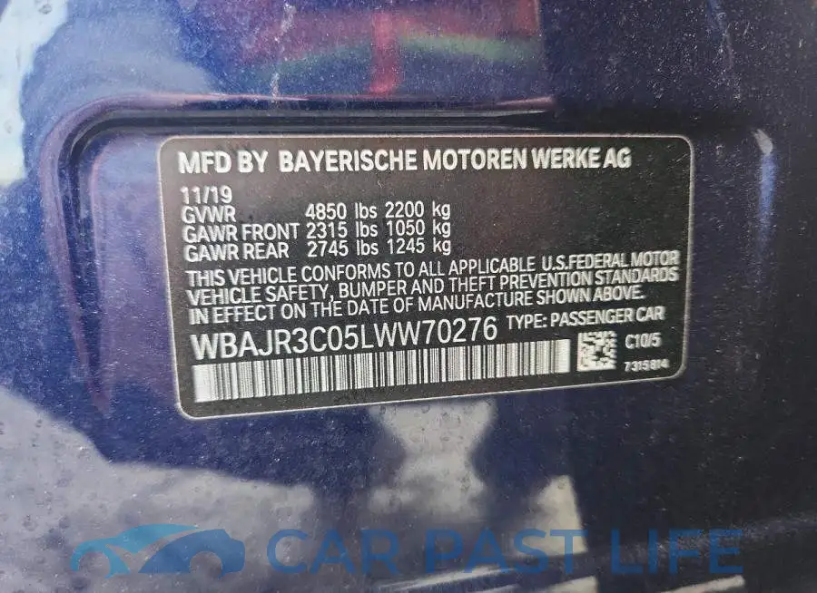 WBAJR3C05LWW70276# 12