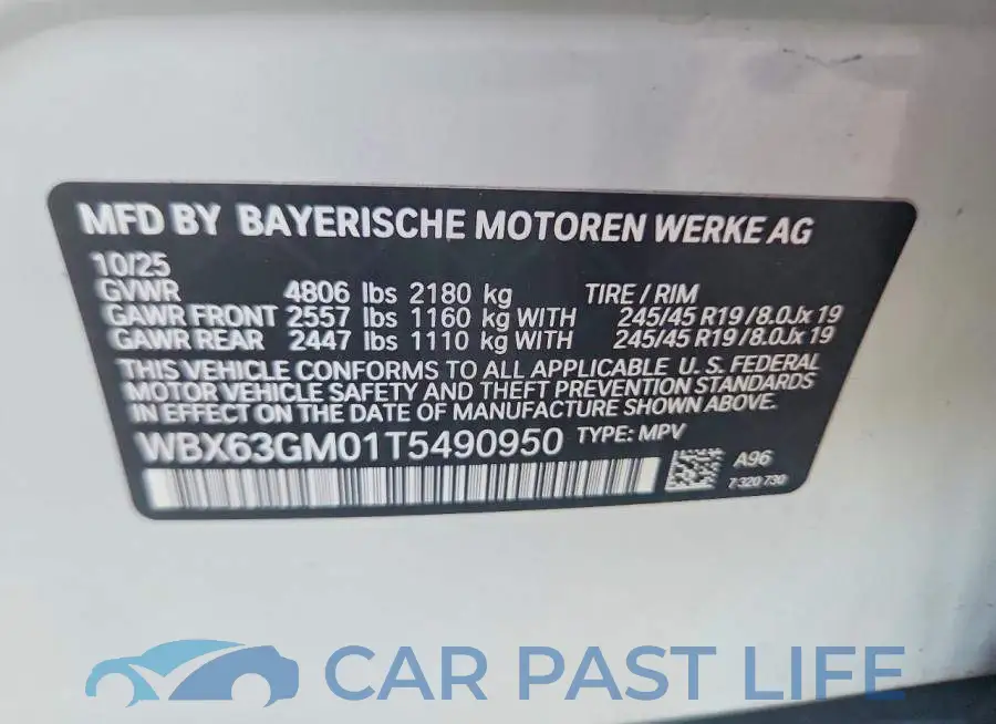 WBX63GM01T5490950# 13